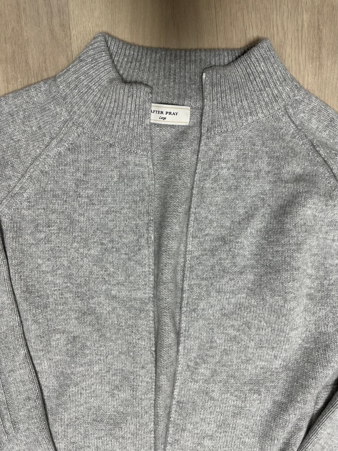 애프터프레이 니트 집업 문라이트 L 상품이미지1