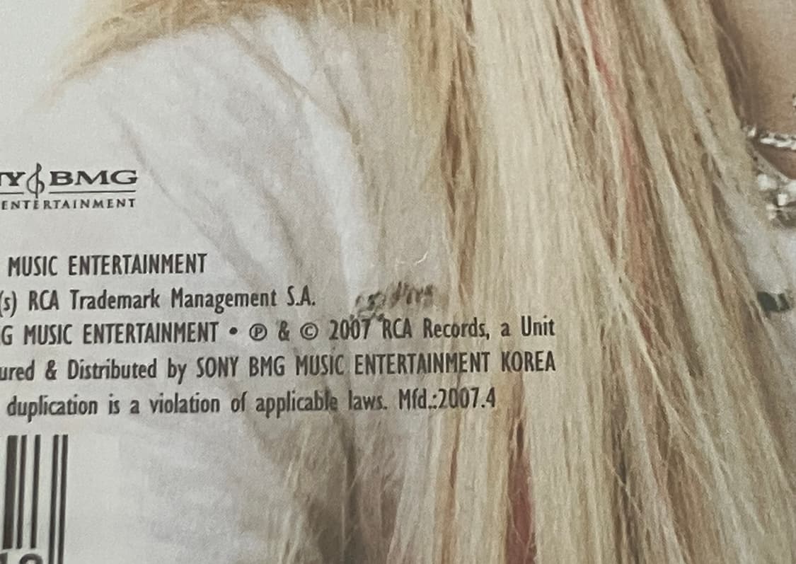 에이브릴라빈 Avril Lavigne 3집 라이센스 초판 미개봉 CD 상품이미지5