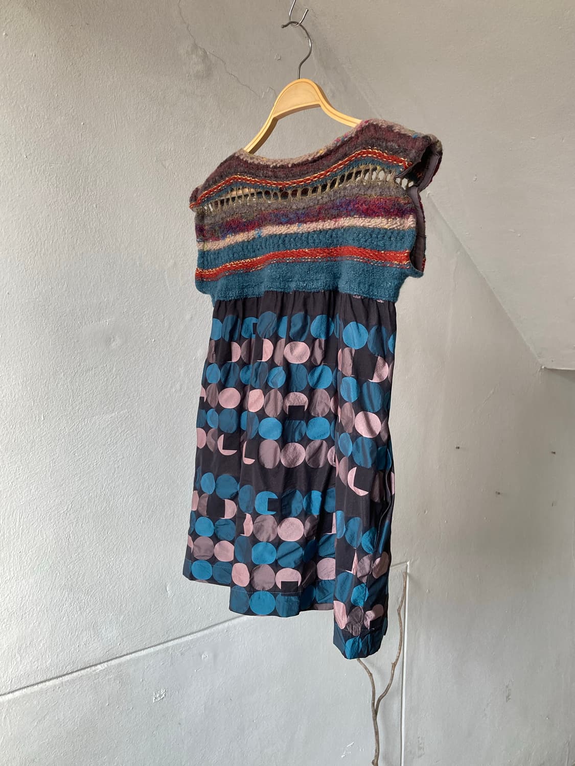 울 뜨개패턴 에스닉 도트 모리걸 니트 상품이미지6