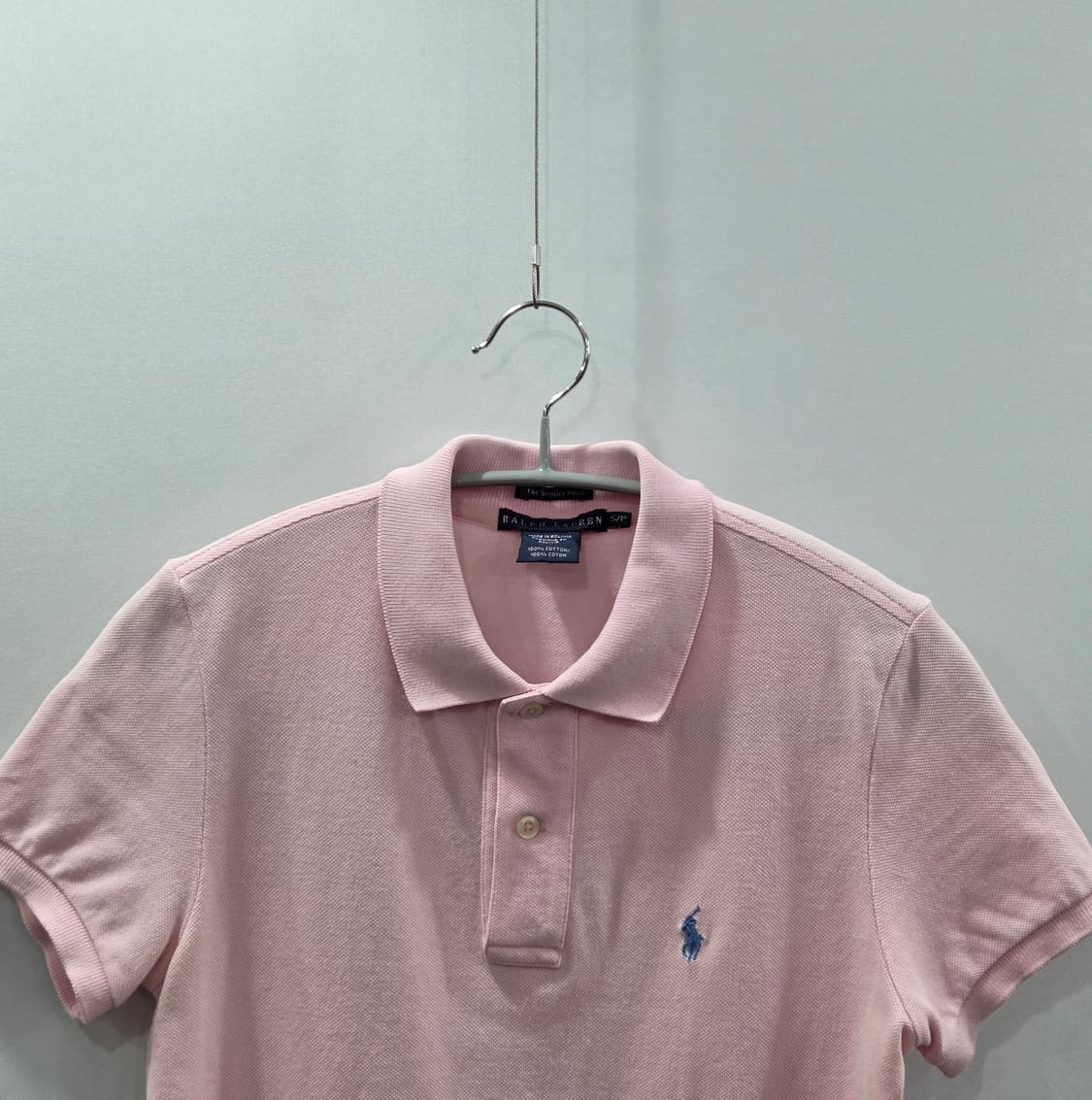 폴로랄프로렌 우먼 피케 카라티 연핑크 S 상품이미지2
