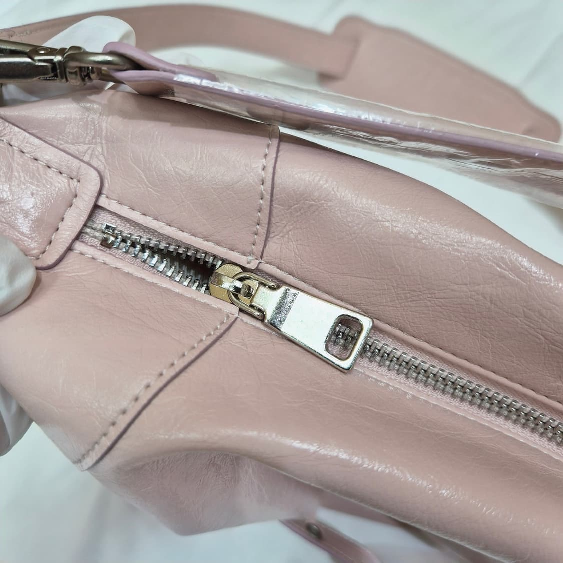 (새상품) 여밈 슬라우치백&키링세트(연한핑크색) 상품이미지8