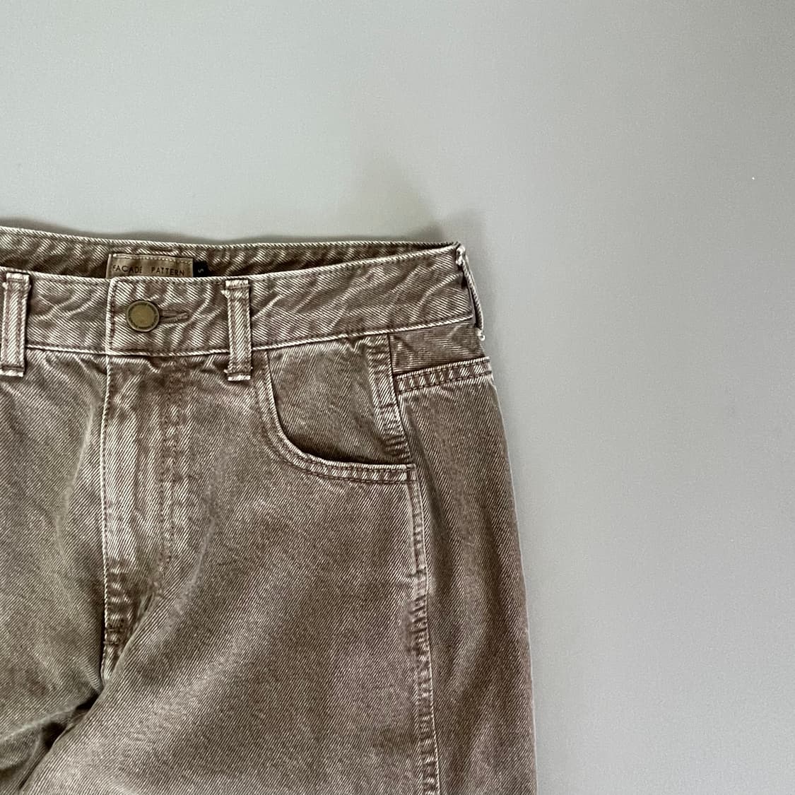 (28) 파사드패턴 애쉬브라운 데님팬츠 S 상품이미지3
