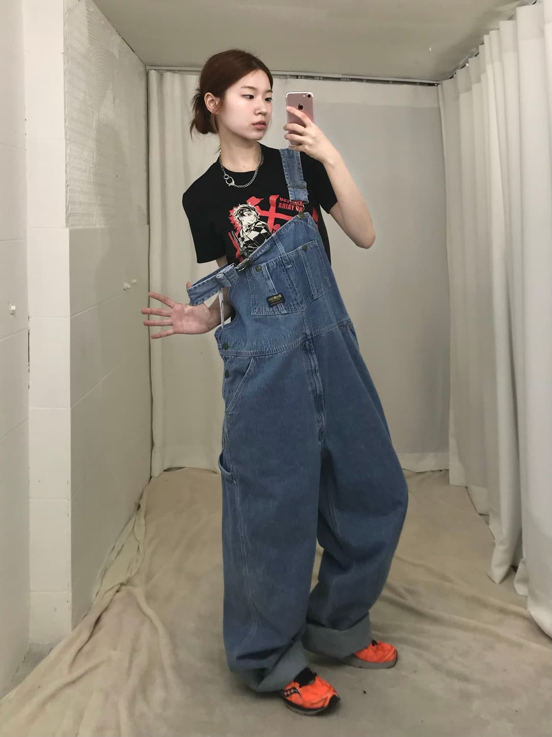 오시코시 비고시 데님 멜빵 오버롤 상품이미지2