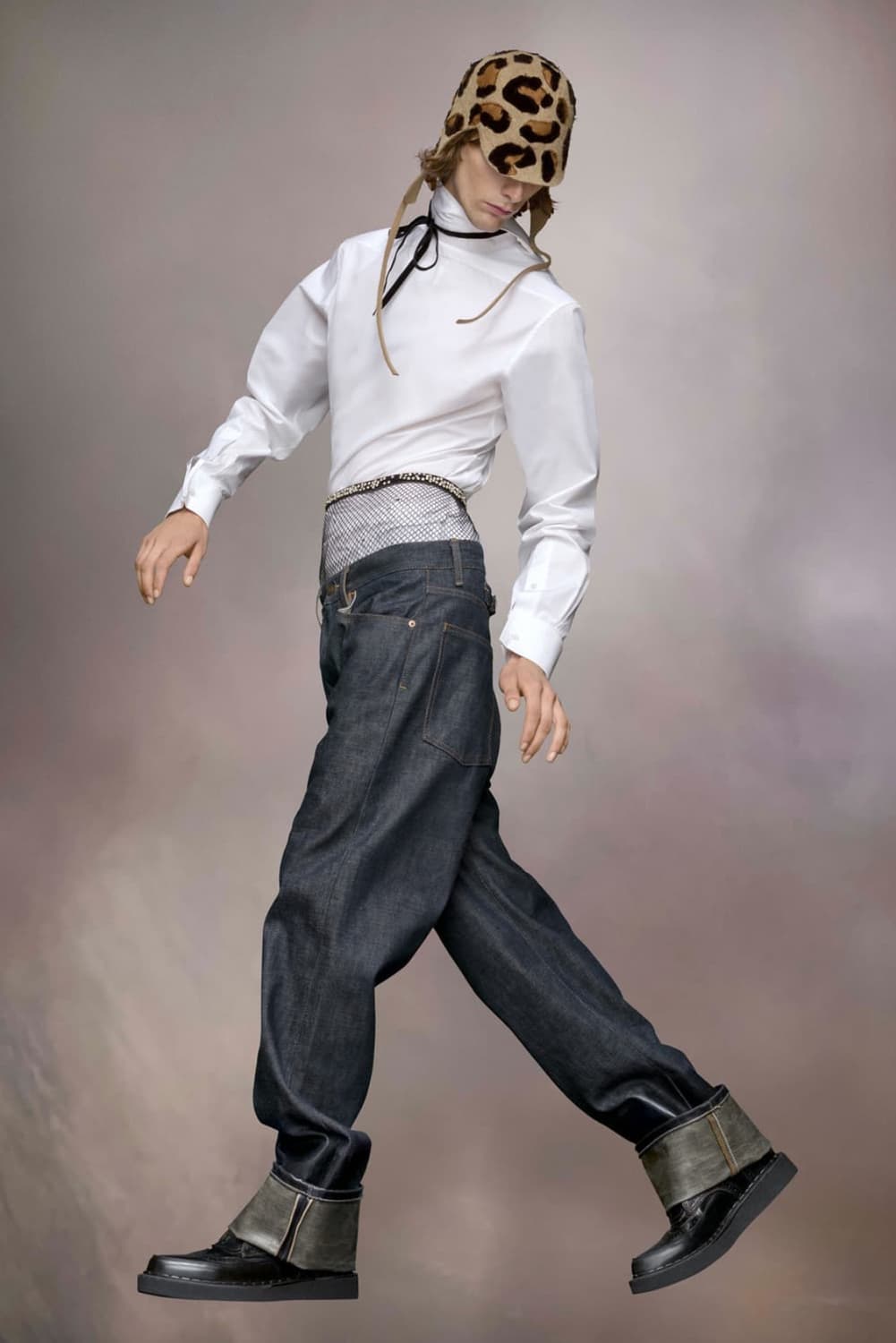 메종 마르지엘라 래커드 진 턴업헴 이펙트 셀비지 데님 인디고블루 상품이미지3