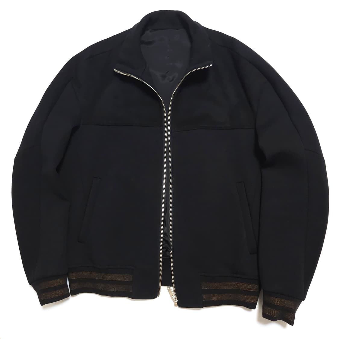 시스템 SYSTEM 울저지 블루종 집업 자켓 블랙 상품이미지3