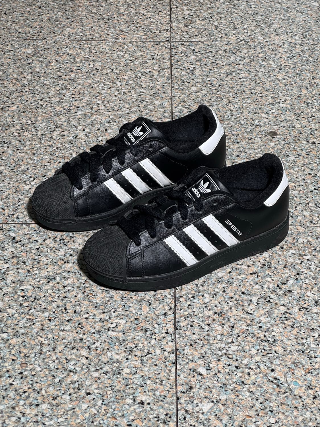 [240] 아디다스 슈퍼스타2 검흰 블랙 상품이미지1