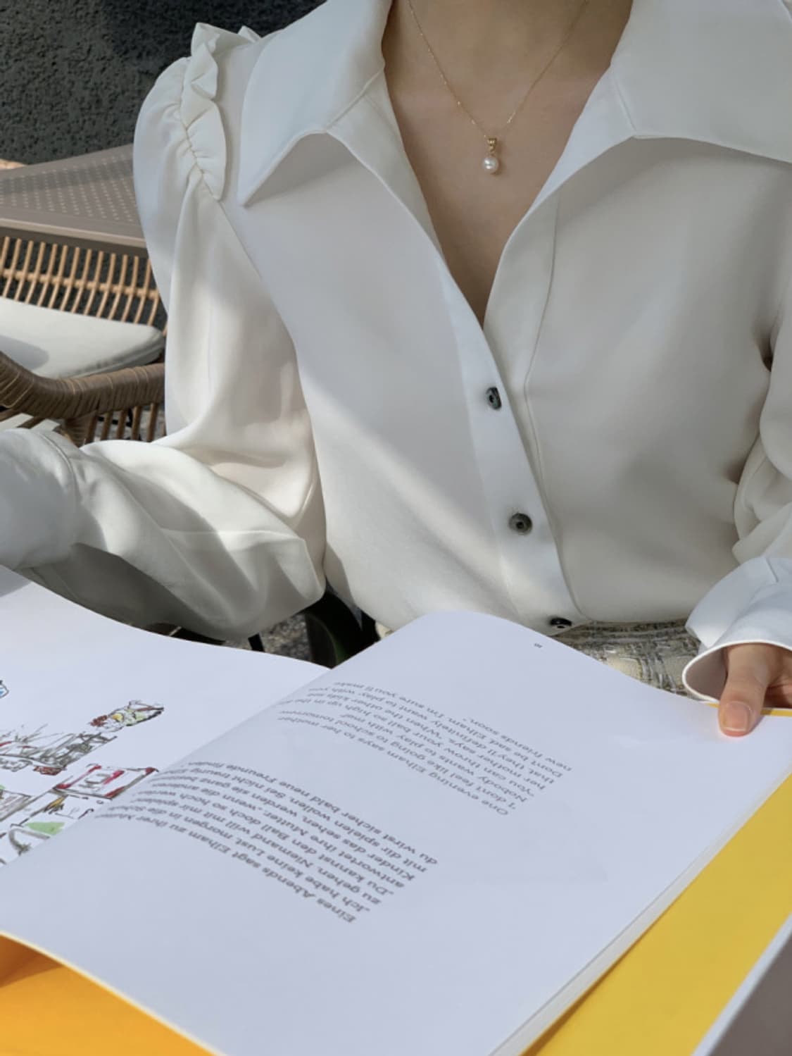 새상품 ) 서쿠키 오슈 블라우스 S 상품이미지1