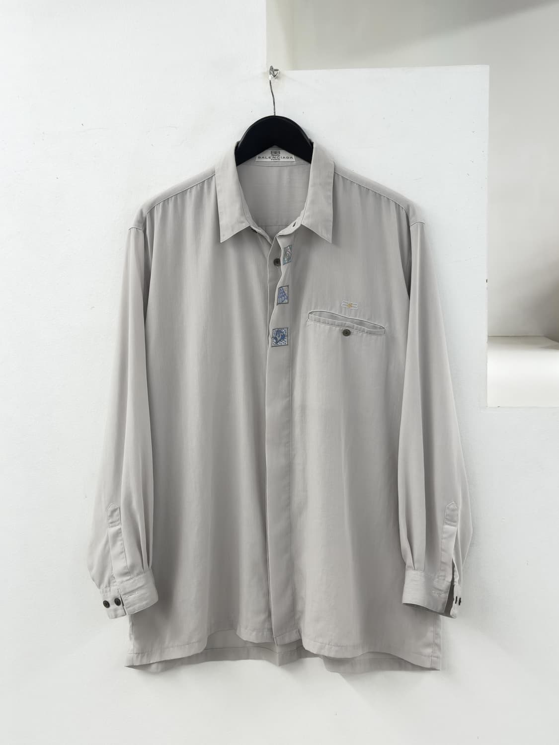 90s 발렌시아가 레이온 셔츠 상품이미지1