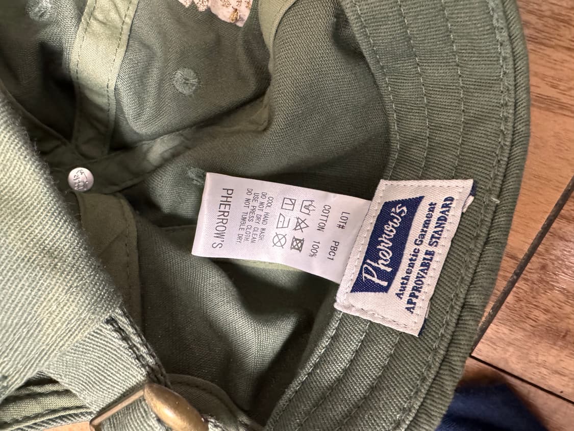 pherrows 페로우즈 모자 볼캡 OLIVE x BEIGE 24W-PB 상품이미지3