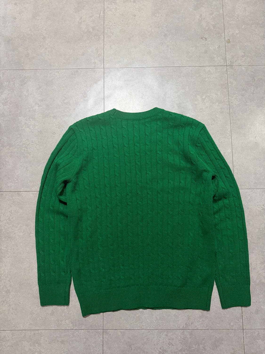 앤더슨벨 그린컬러 케이블짜임 빈티지 코튼 니트 105size   상품이미지6
