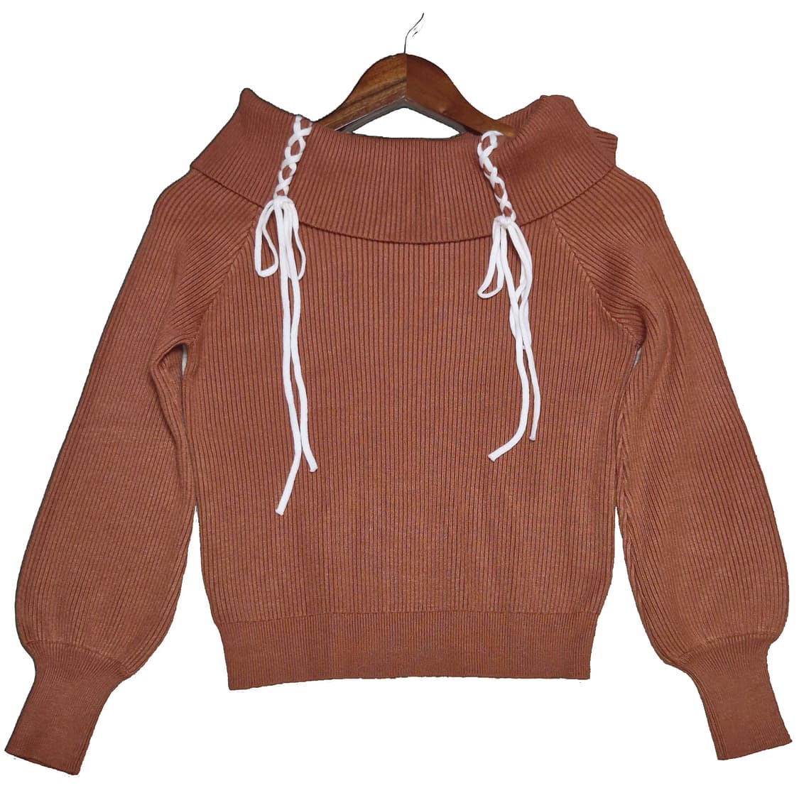 벽돌 빈티지 셔링 니트 오프숄더 상품이미지1