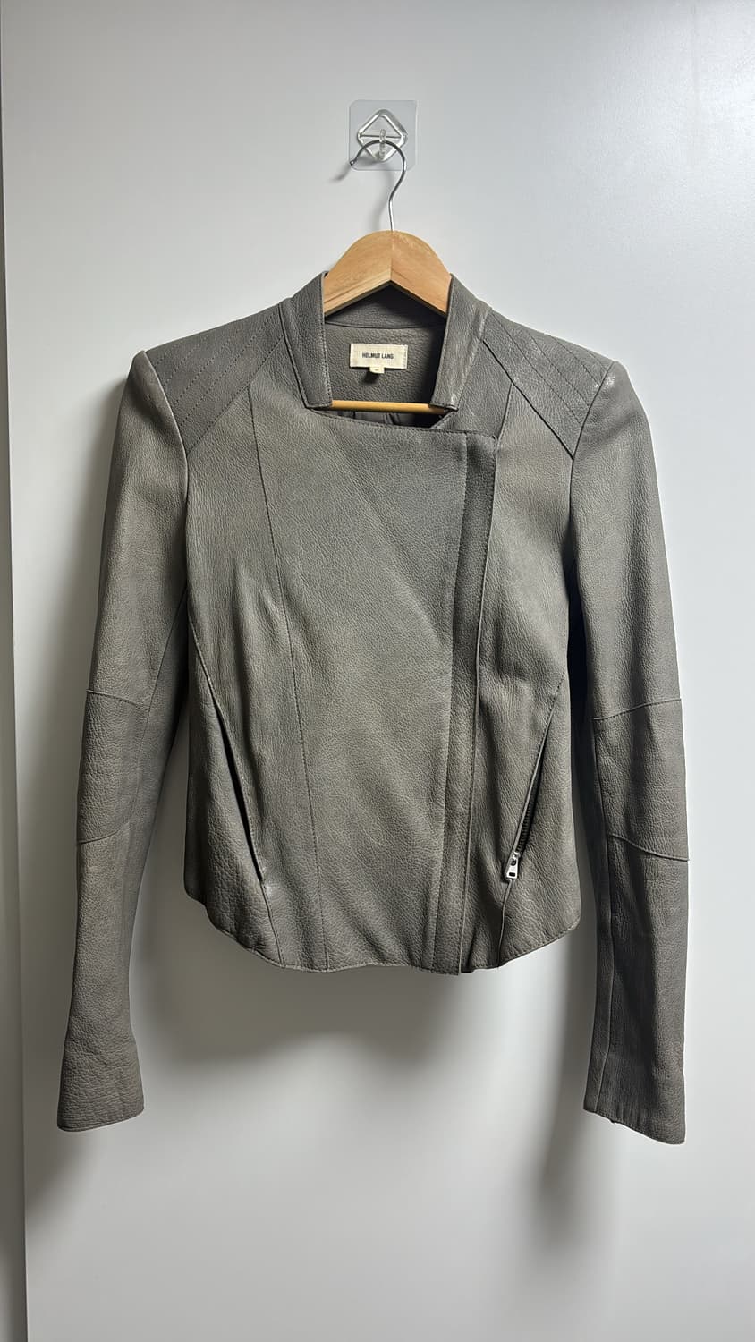 헬무트랭 그레이 램스킨 라이더자켓 상품이미지4