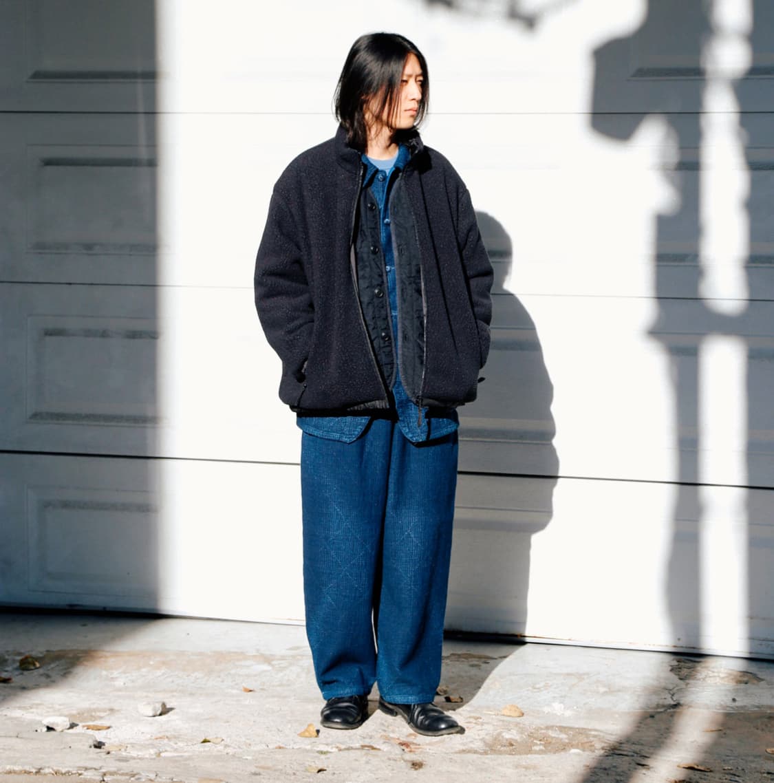 Porter classic 라이너 나일론 플리스 집업 블루 상품이미지10