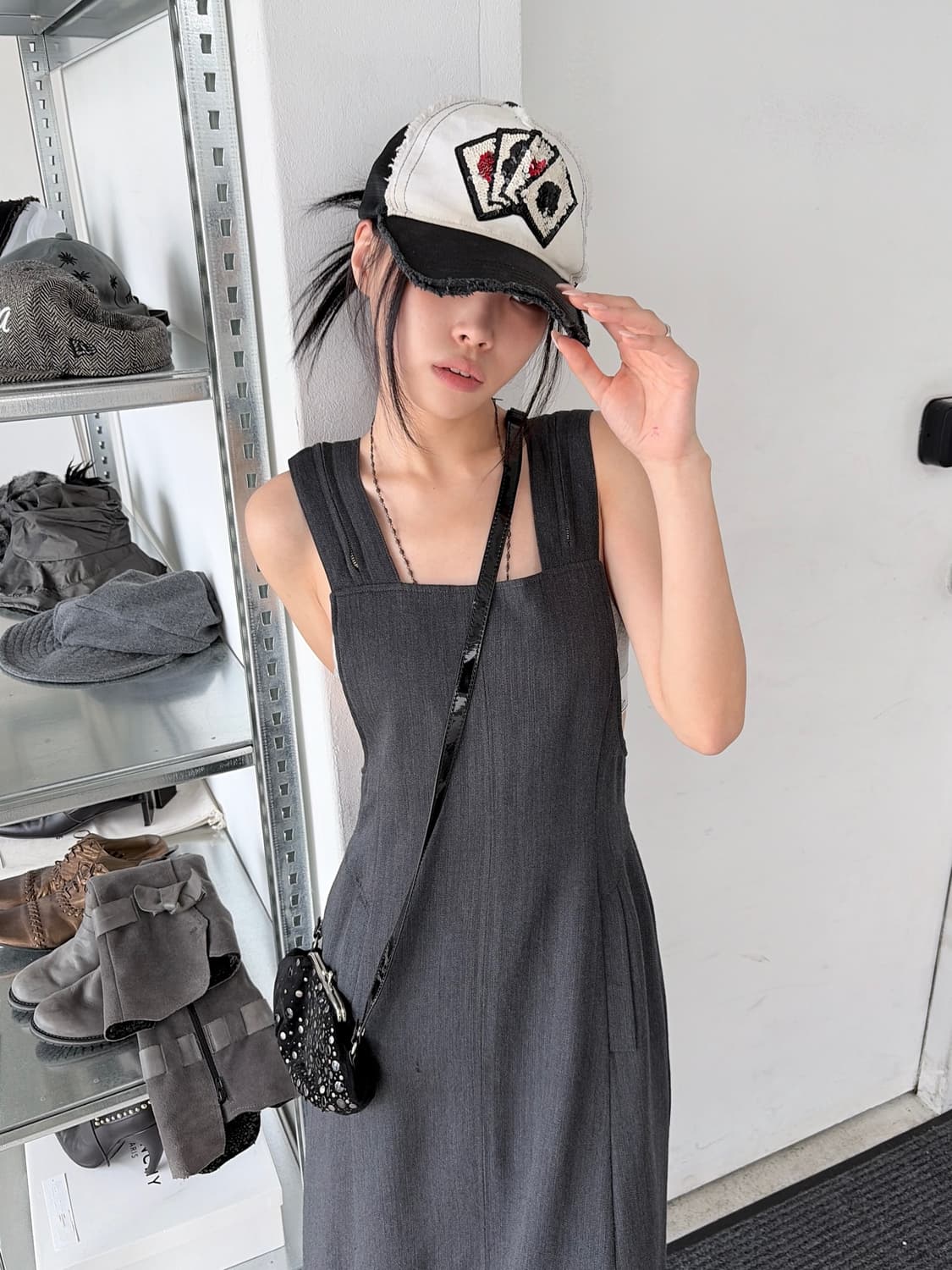 요시노리 코타케 디스트레스드 카드 메쉬캡 상품이미지3