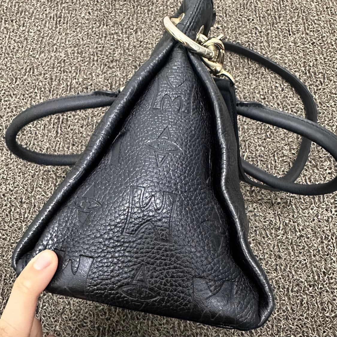 메트로시티 여성 숄더백 토트백 가죽 가방 블랙 보증서 있음 상품이미지6