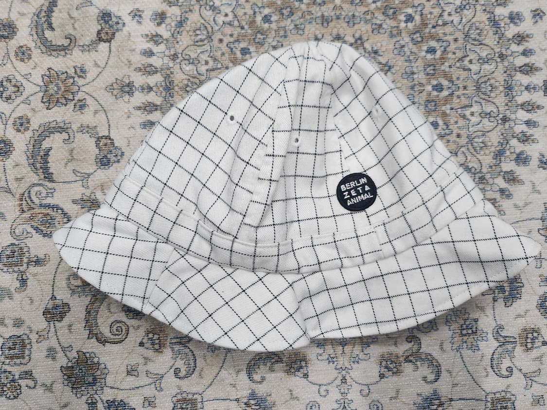 ZANIMAL 화이트 체크 무늬 벙거지 상품이미지2