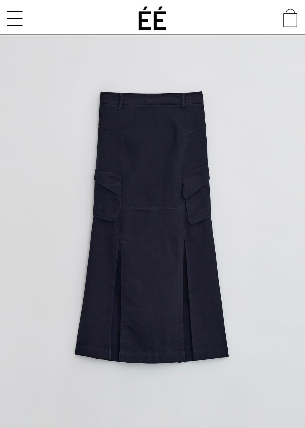 ÉÉ nouvmaree CARGO MAXI SKIRT NAVY 상품이미지3
