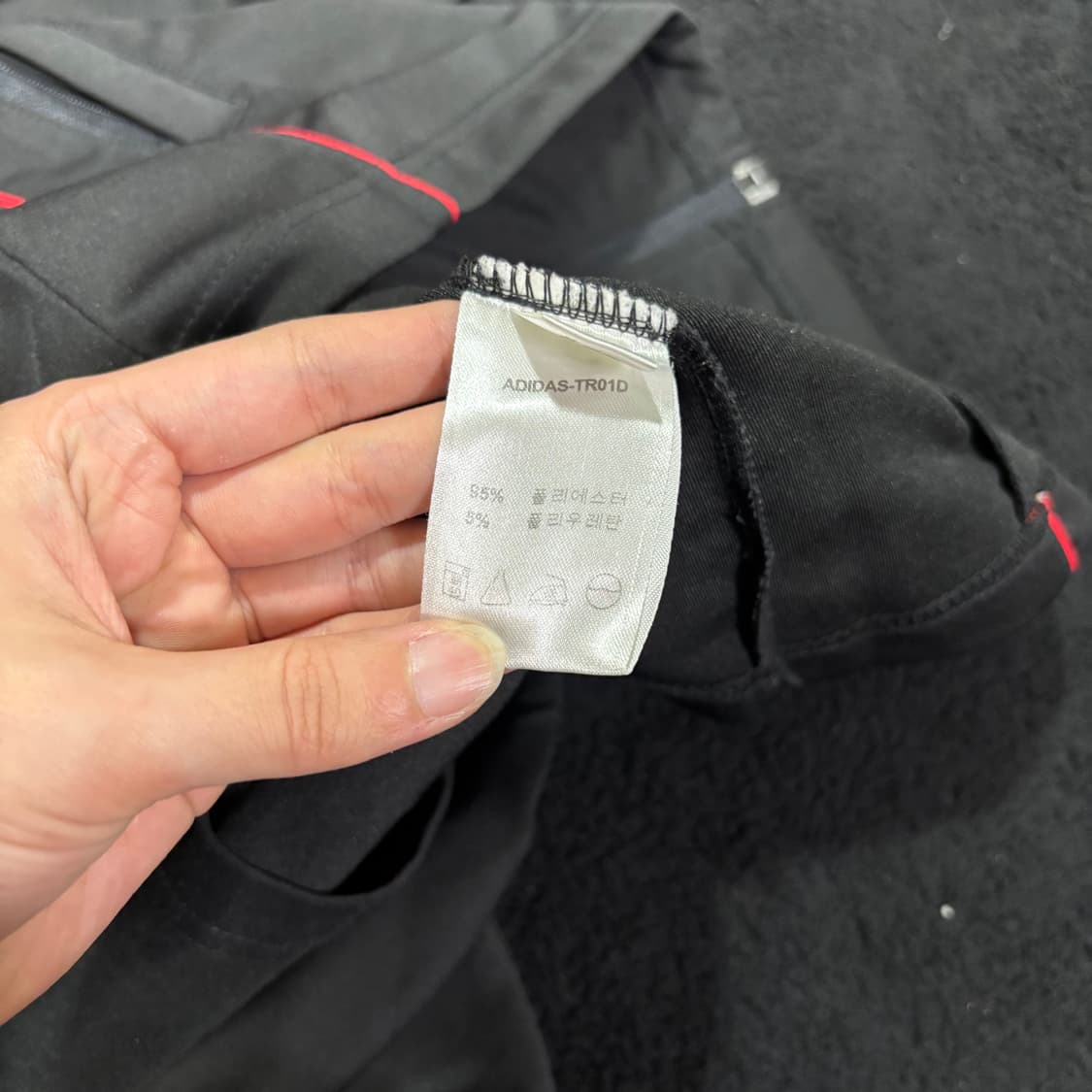 L 아디다스 블랙 트랙탑 져지 상품이미지5