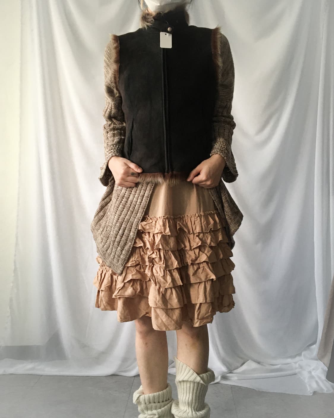 Fur mixed vest 상품이미지8