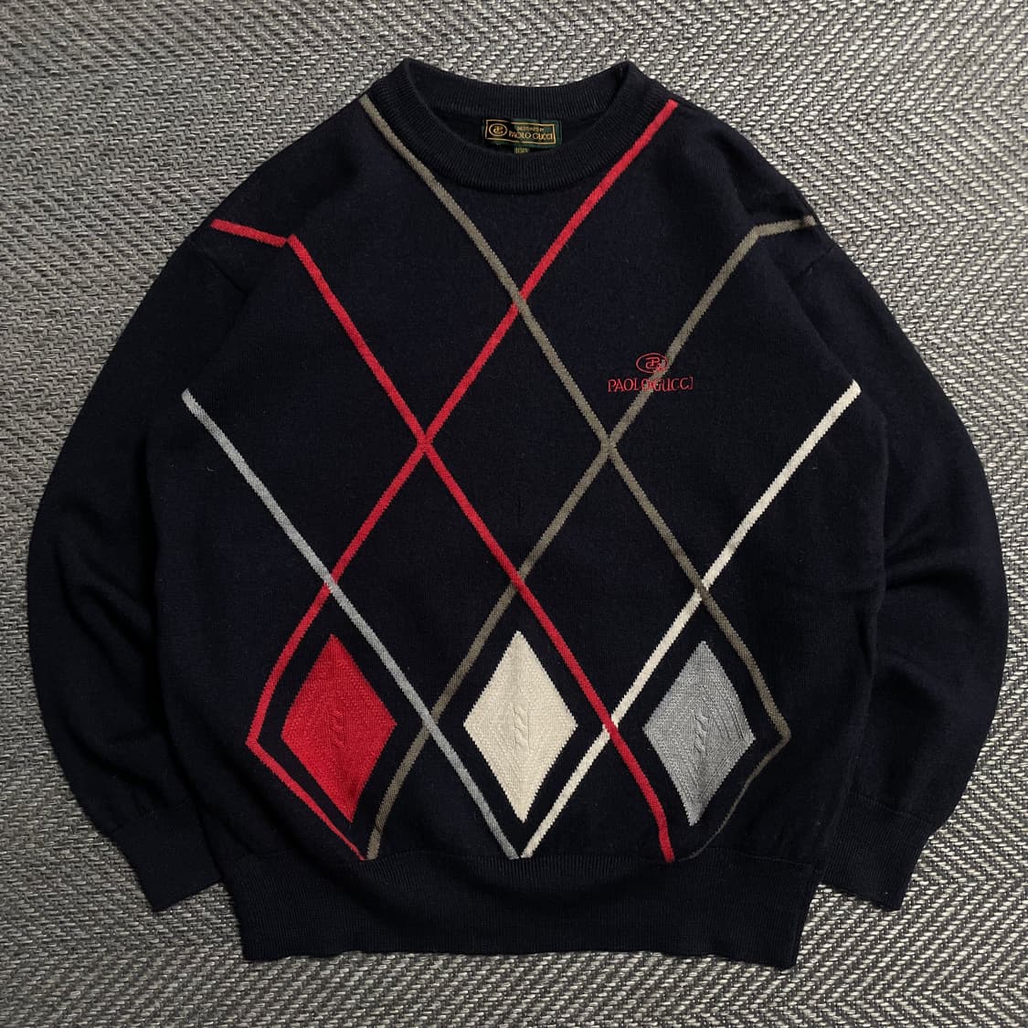 Paolo Gucci 아카이브 아가일 패턴 크롭 니트o 5474 상품이미지1