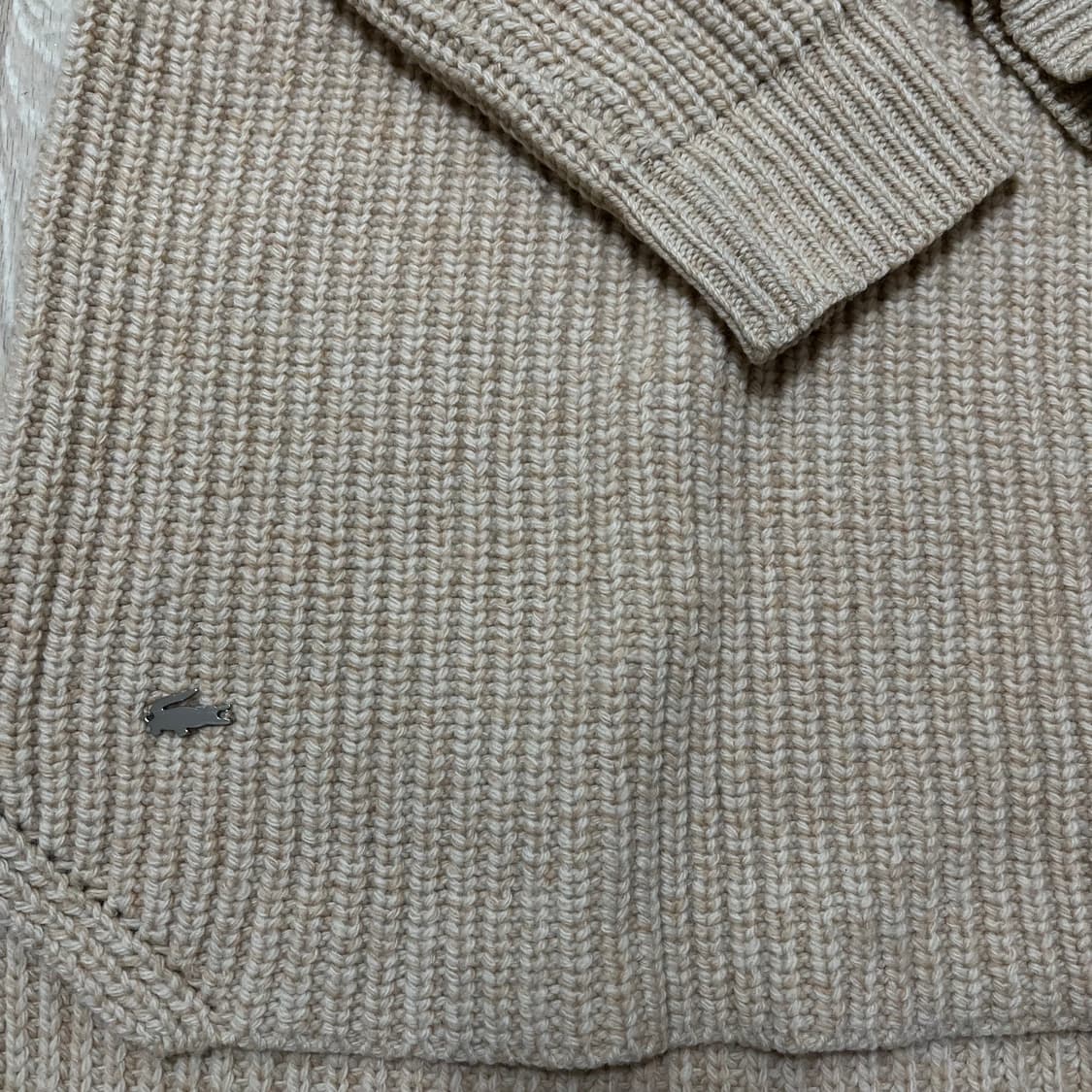 라코스테 Lacoste 골지 모직 니트 스웨터 34사이즈 상품이미지4