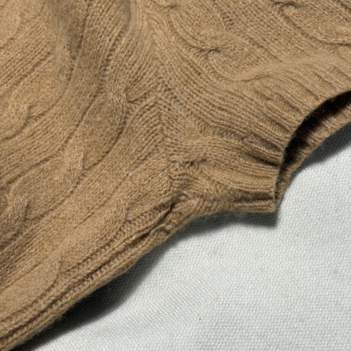 L 폴로랄프로렌 여성용 캐시미어 케이블 반팔 니트 상품이미지9