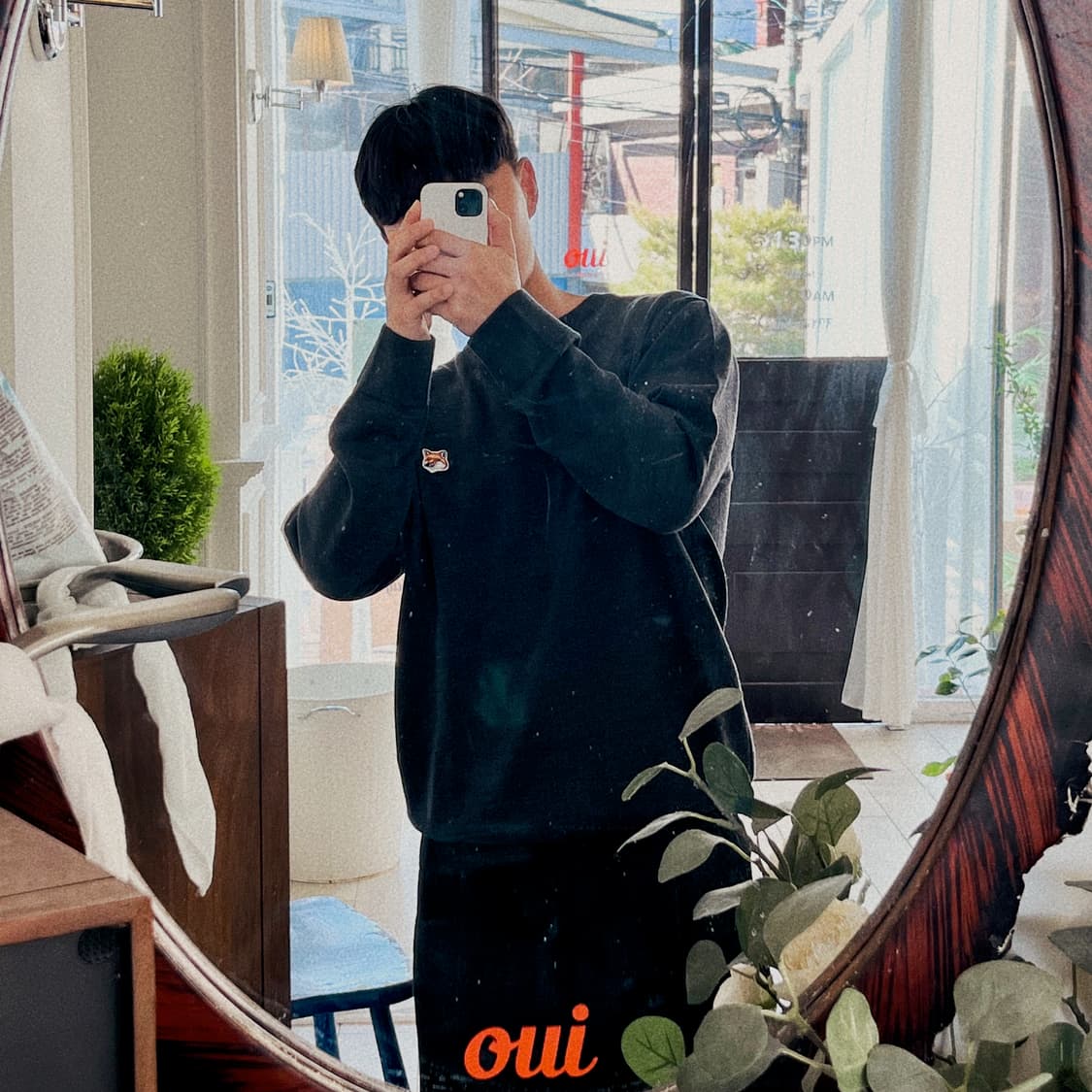 메종키츠네 폭스 헤드 차콜 니트 XL 상품이미지5