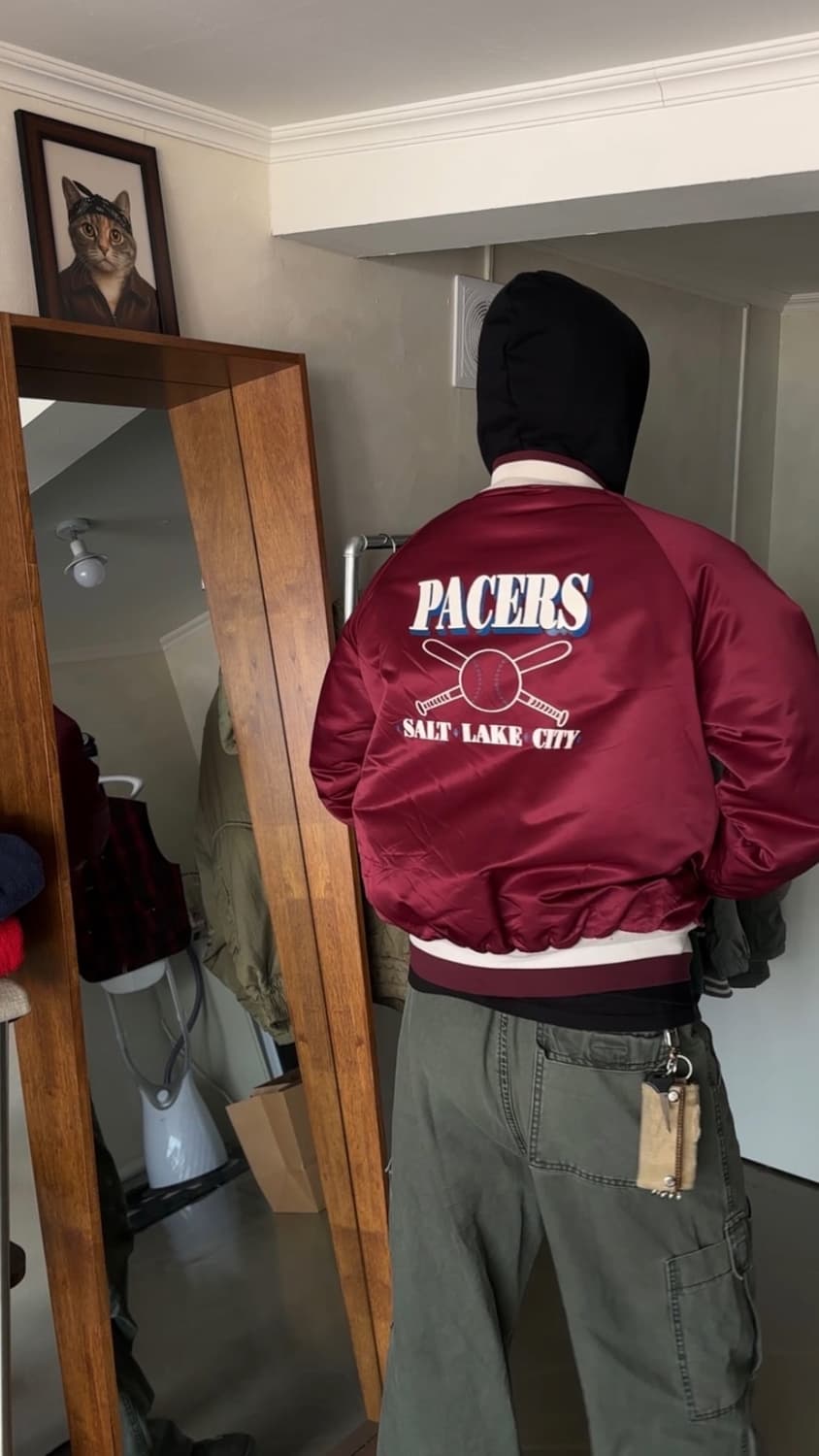 PACERS 사틴 바시티 자켓 상품이미지1