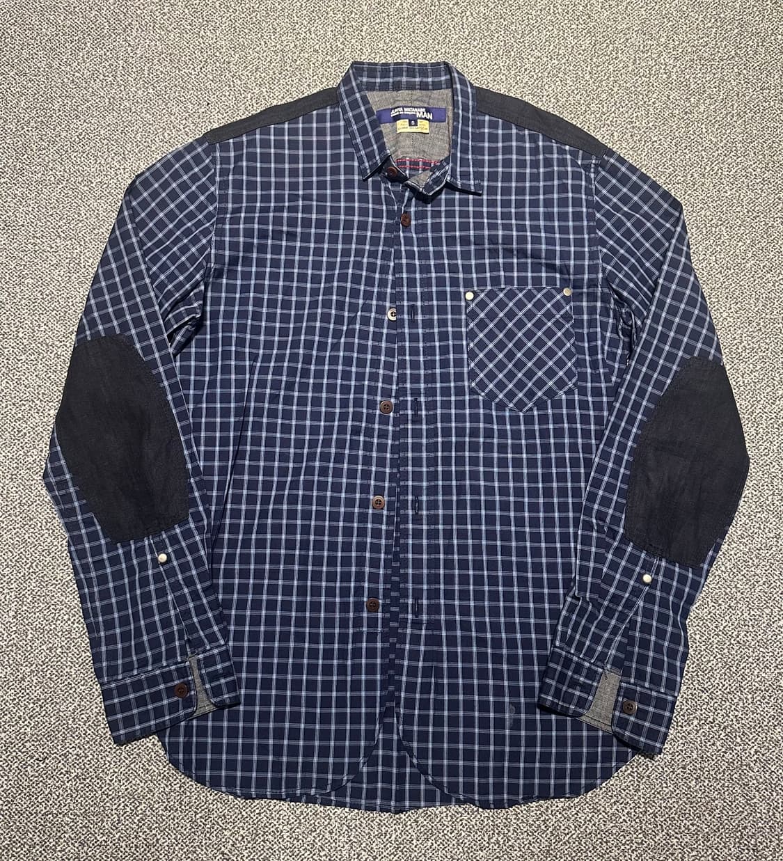 준야와타나베 꼼데가르송 체크 셔츠 s 상품이미지1