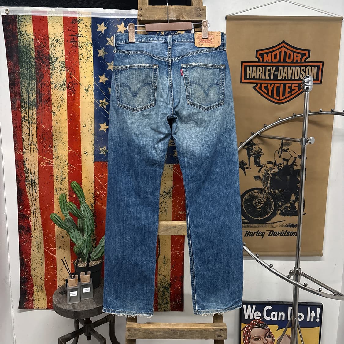 00s 리바이스 501 빈티지 페이딩 데미지 데님팬츠 N587 상품이미지2