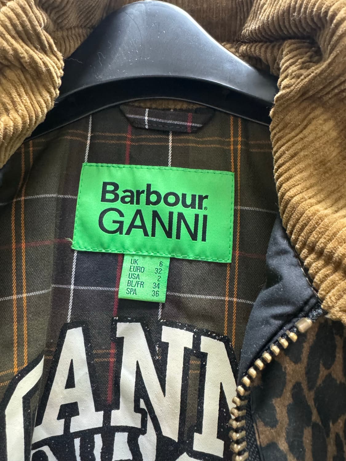 [가니, 바버 콜라보] 레오퍼드 왁스 패딩 자켓 상품이미지10