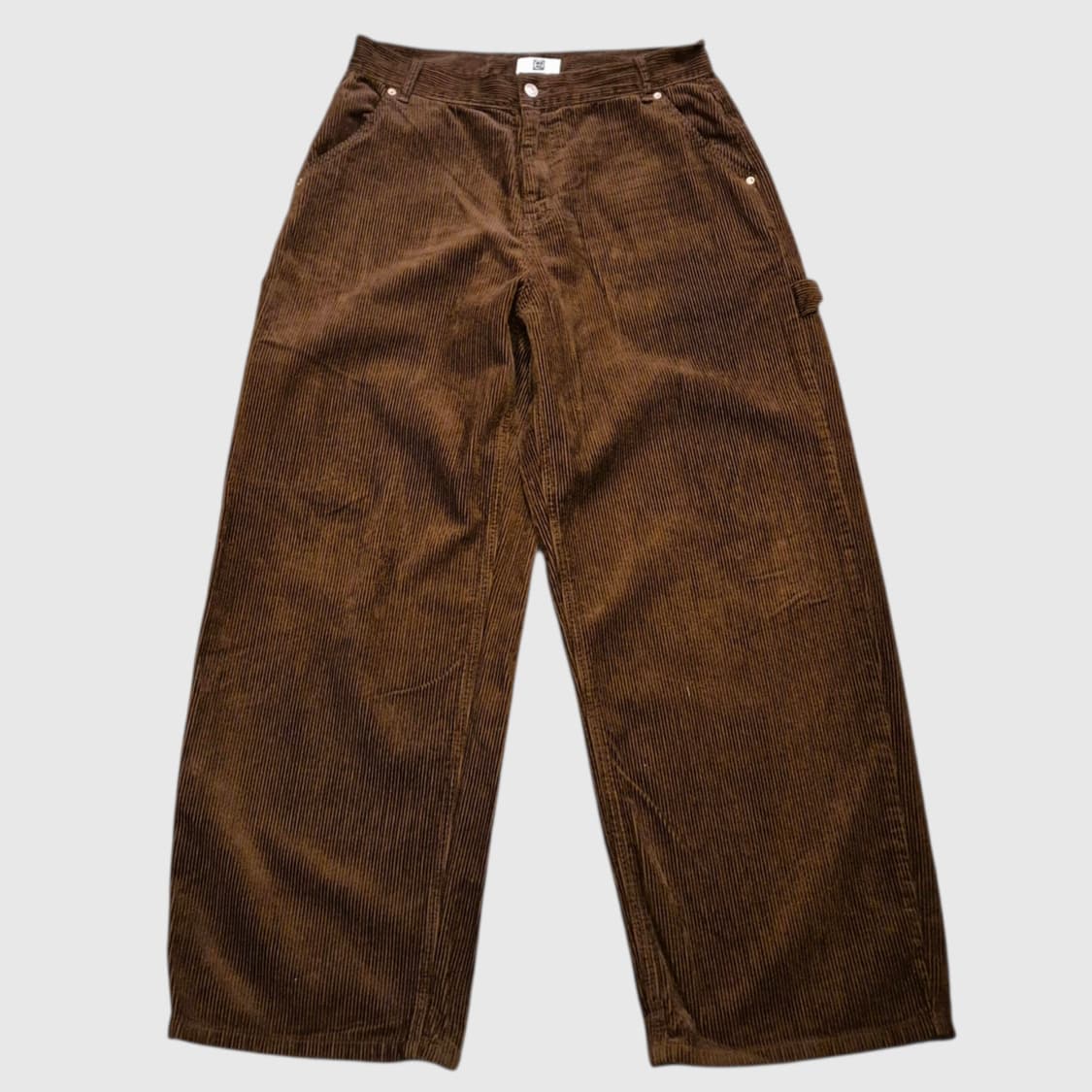 30인치 브라운 카팬터 와이드핏 코듀로이팬츠  상품이미지1