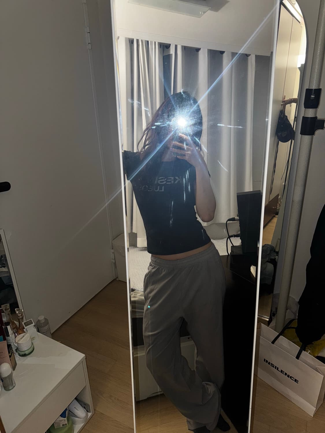 이지 갭 yeezy gap 라이트 띤 스웻팬츠 포에틱그레이 S 상품이미지1