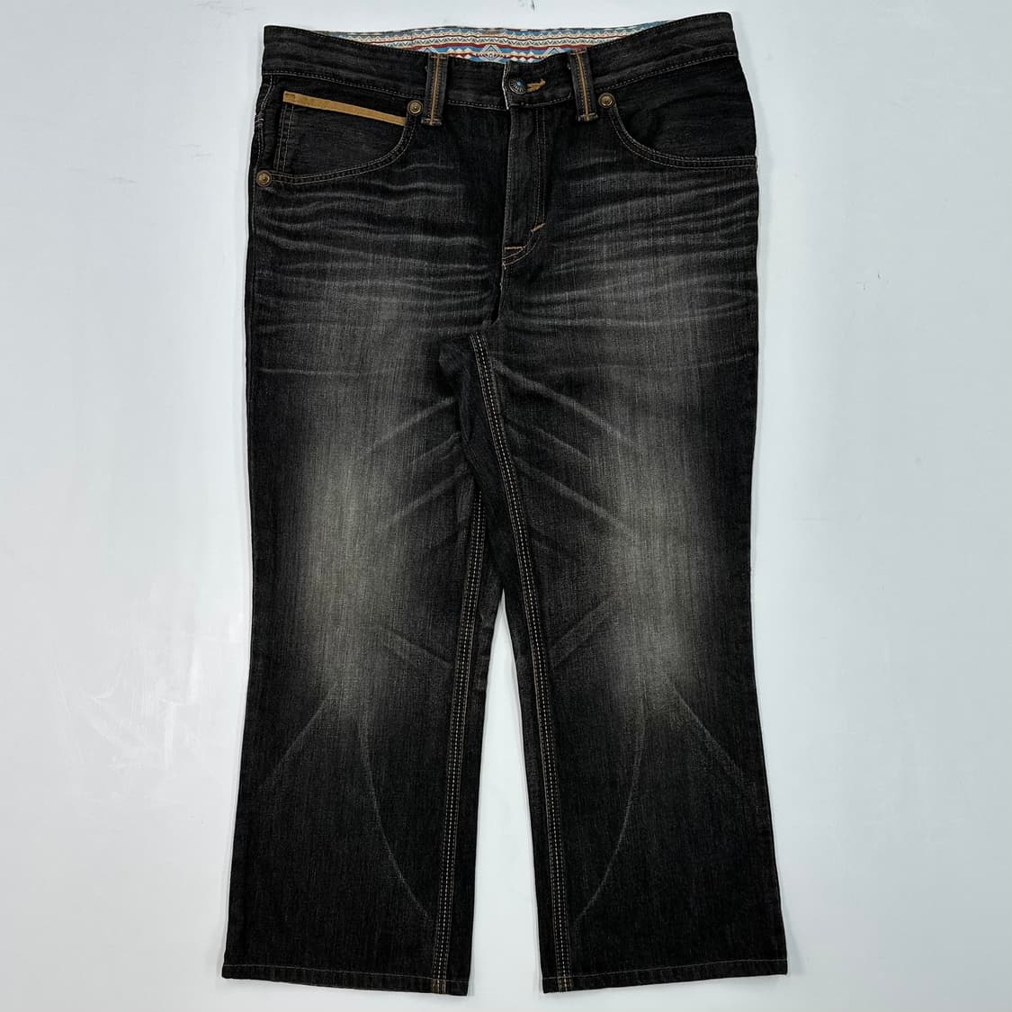 Edwin western black crack washing jeans 상품이미지3