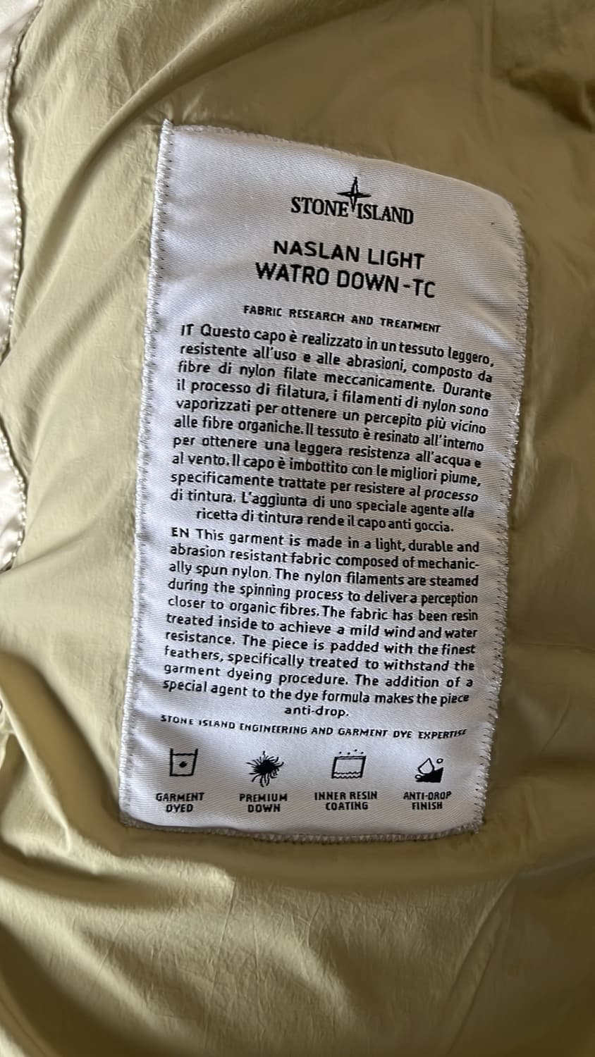 XL스톤 아일랜드 나슬란 다운 자켓 베이지 - 22FW 상품이미지4