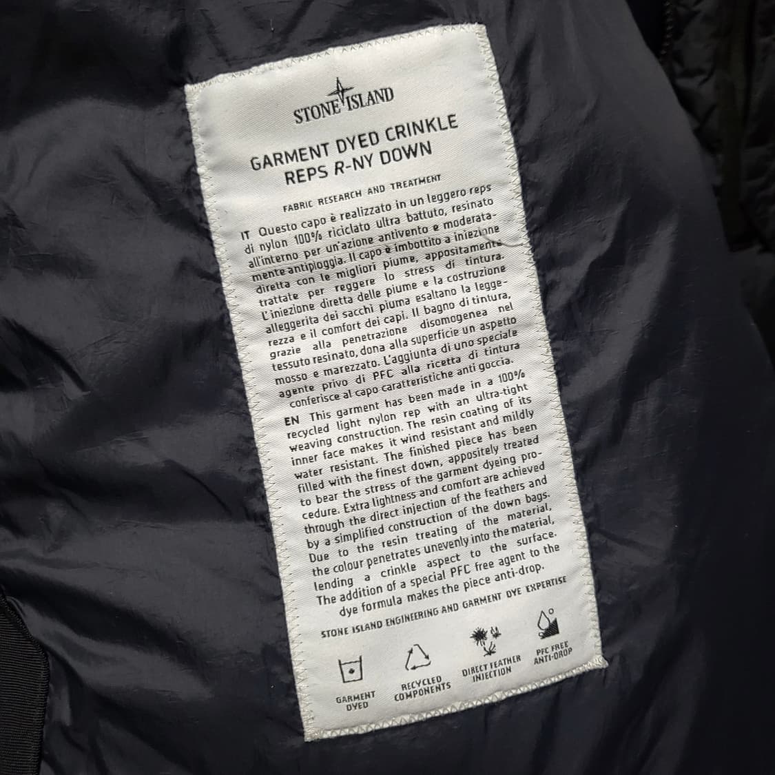 [정품] L / 23FW 스톤아일랜드 크링클랩스 후드 다운 패딩  상품이미지5