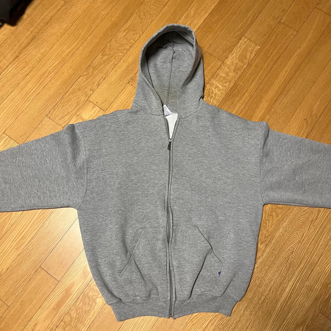[L] 90s 빈티지 러셀 후드집업 그레이 상품이미지3