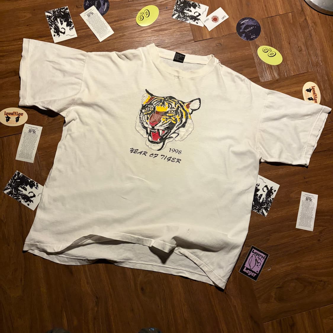 90s "Year of the tiger" 싱글스티치 티셔츠 상품이미지1