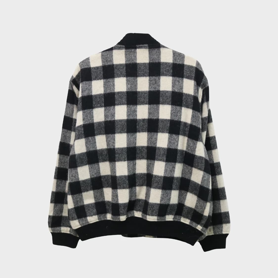 고방 체크 울 혼방 점퍼 61030 상품이미지2