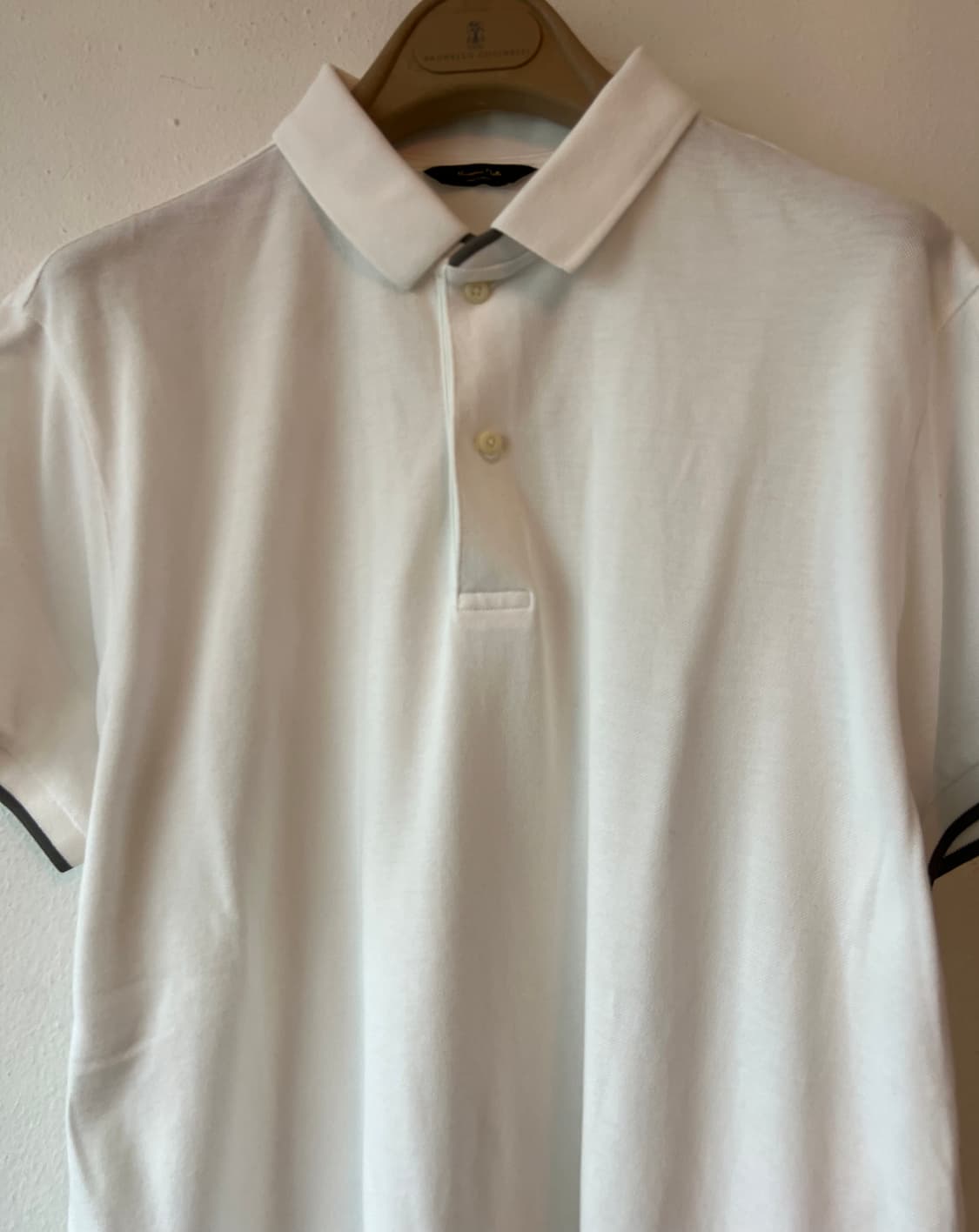 마시모뚜띠 남성 화이트 PK카라반팔티셔츠

 상품이미지2