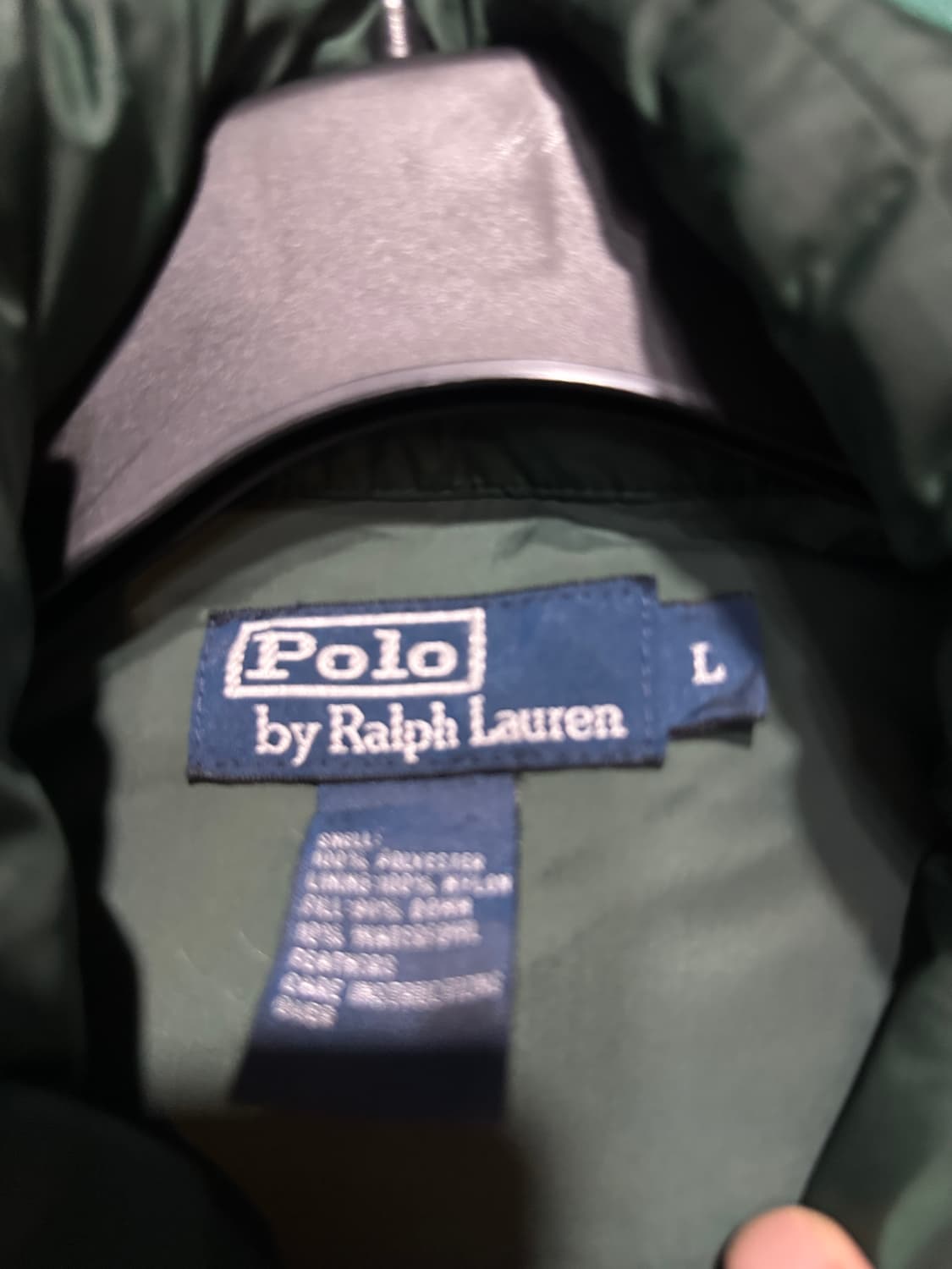 폴로 푸퍼패딩 그린 L 상품이미지3