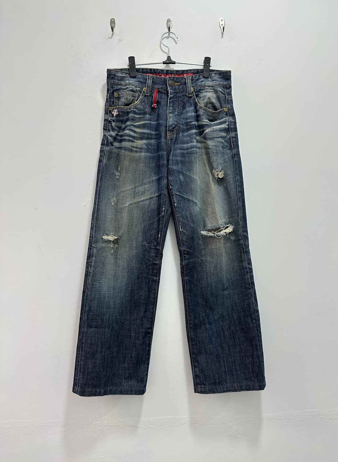 ASK destroyed back patch denim pants 상품이미지5