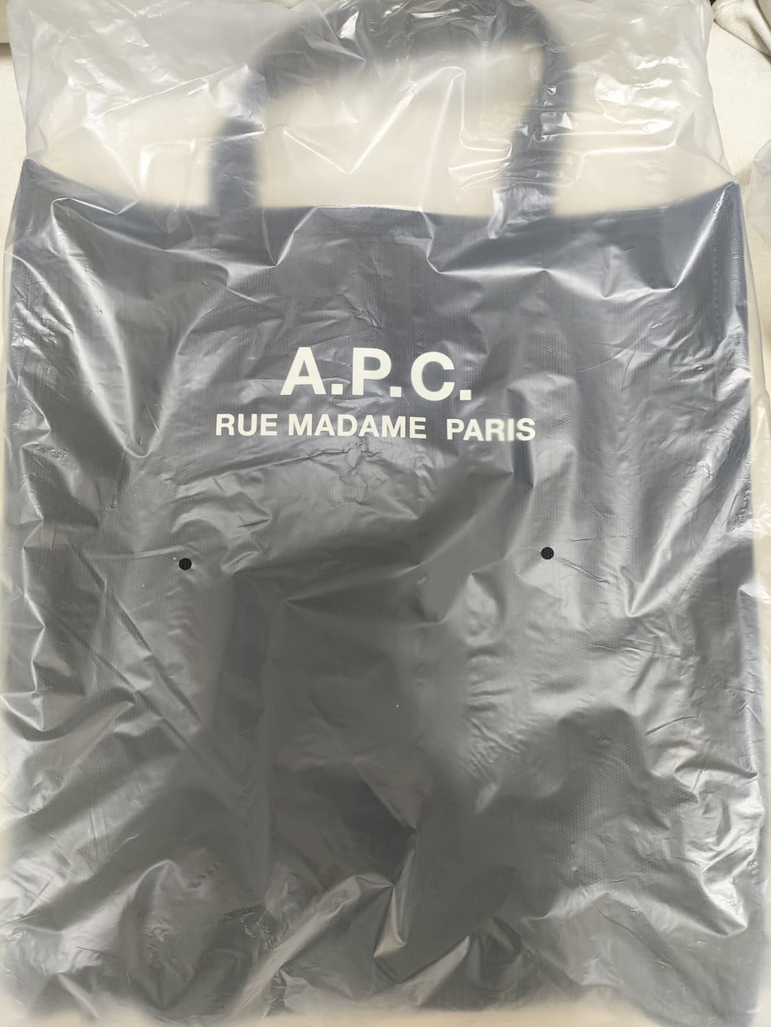 (새상품50%할인)APC 아페쎄 정품 리쿠퍼레이션 토트백 겸 숄더백 블랙 상품이미지7