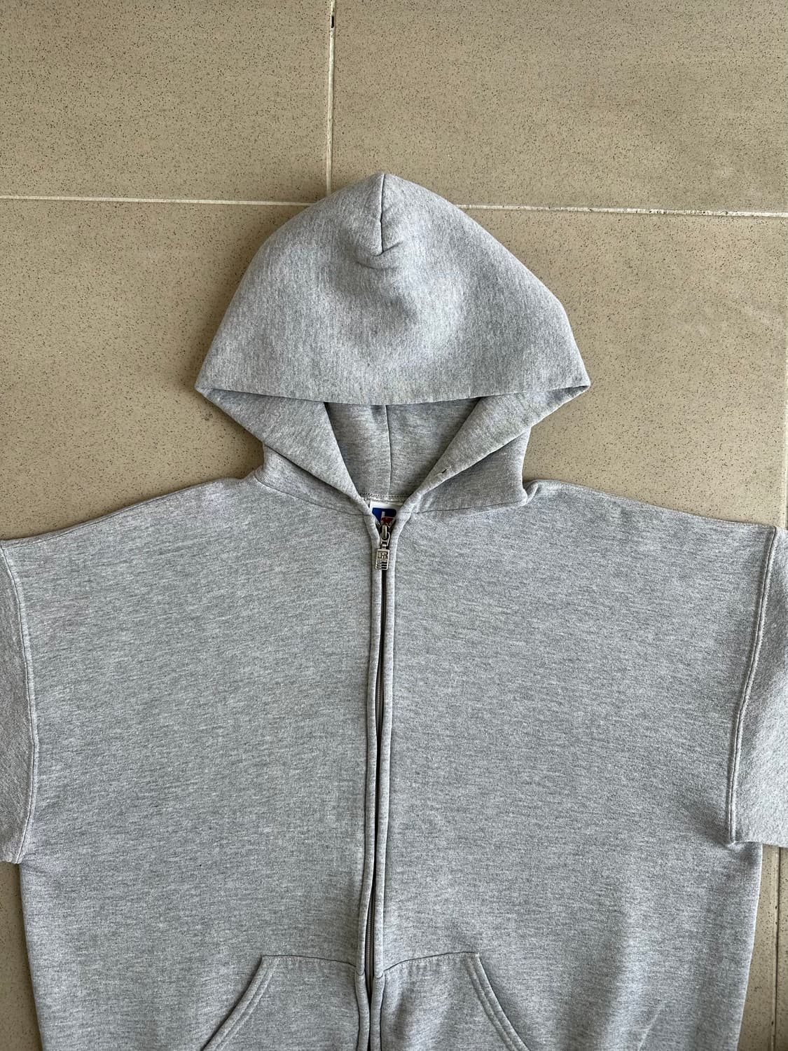 90s 빈티지 러셀 후드집업 그레이 XL 상품이미지4