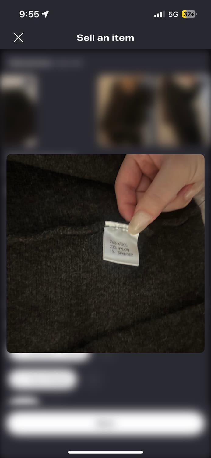 울 가디건 하이넥 버튼 크롭 상품이미지4