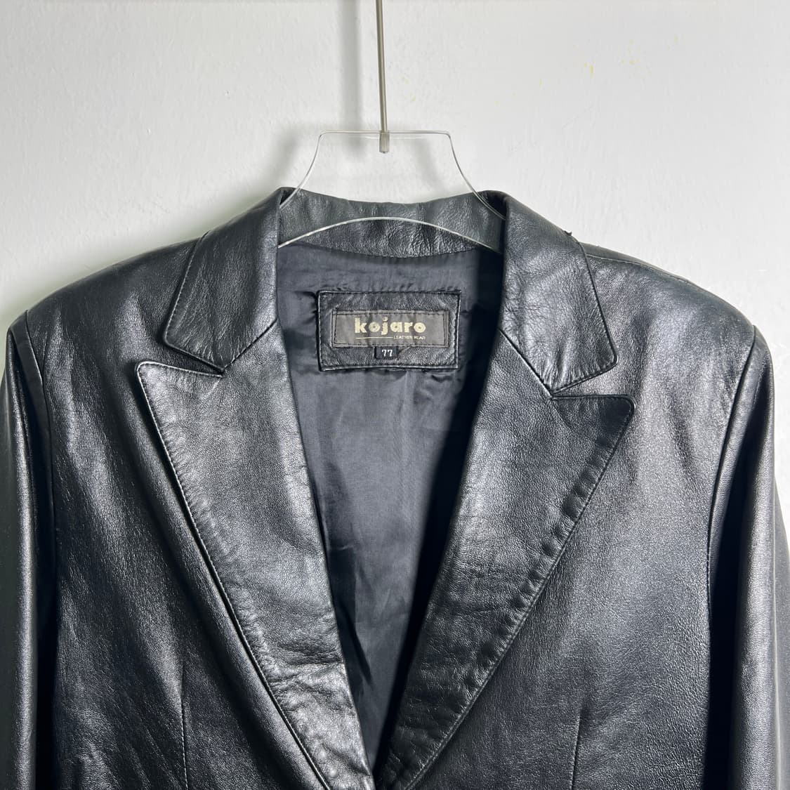 VTG 빈티지 블랙 레더 블레이저 자켓 상품이미지4