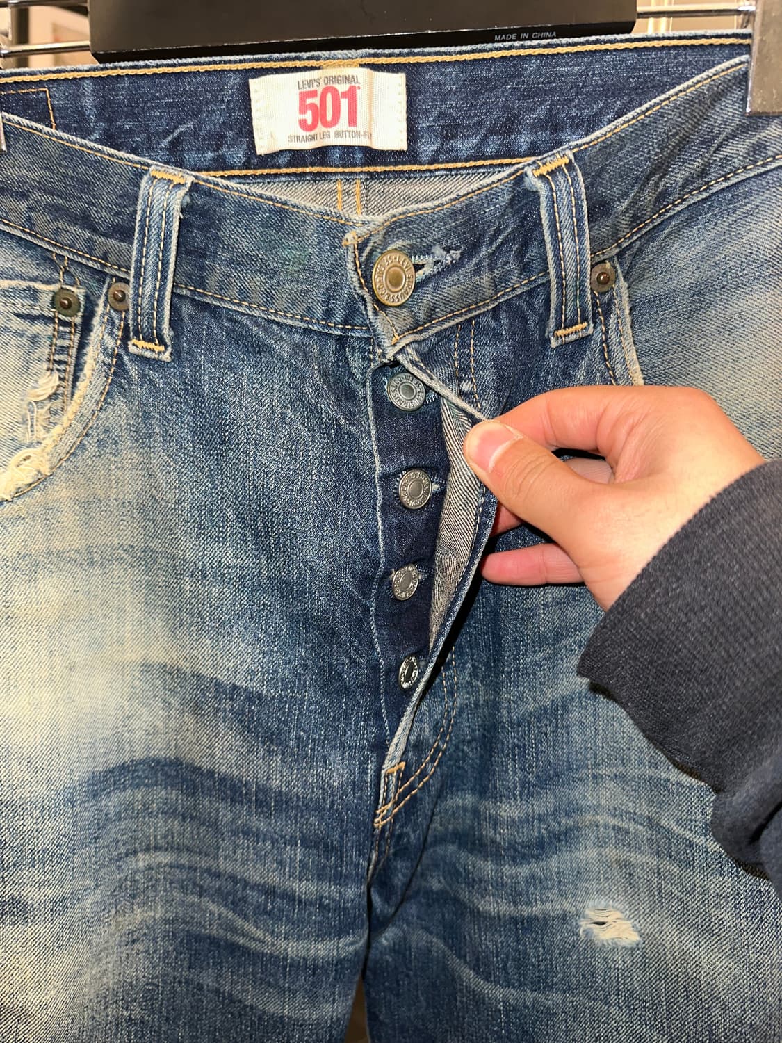 00’s Levi’s 501 Mexico denim washed pant 상품이미지7