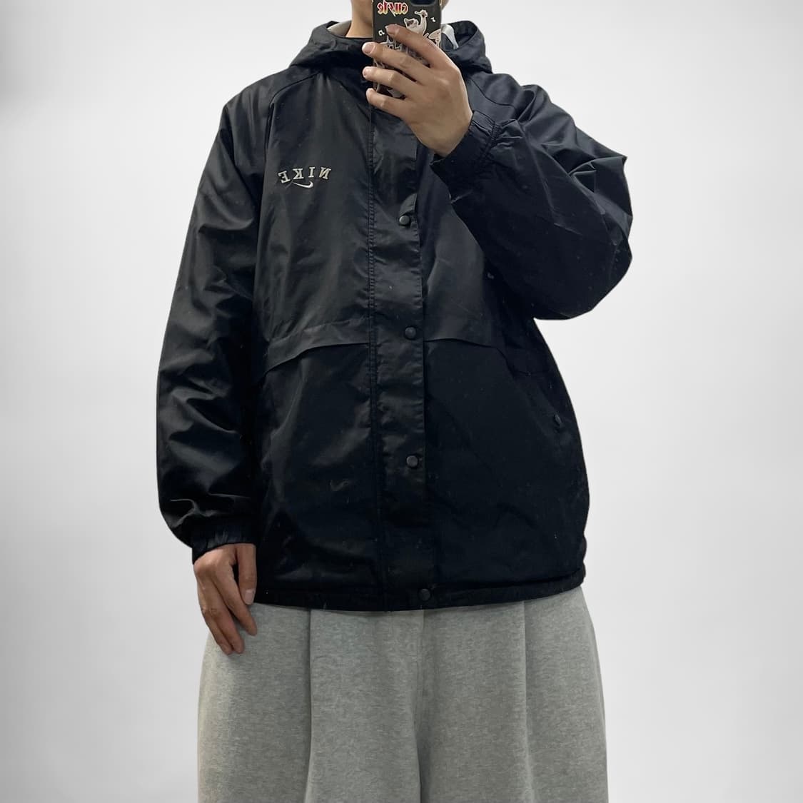 나이키 00s 올드스쿨 빅 스우시 나일론 후드 자켓 상품이미지1