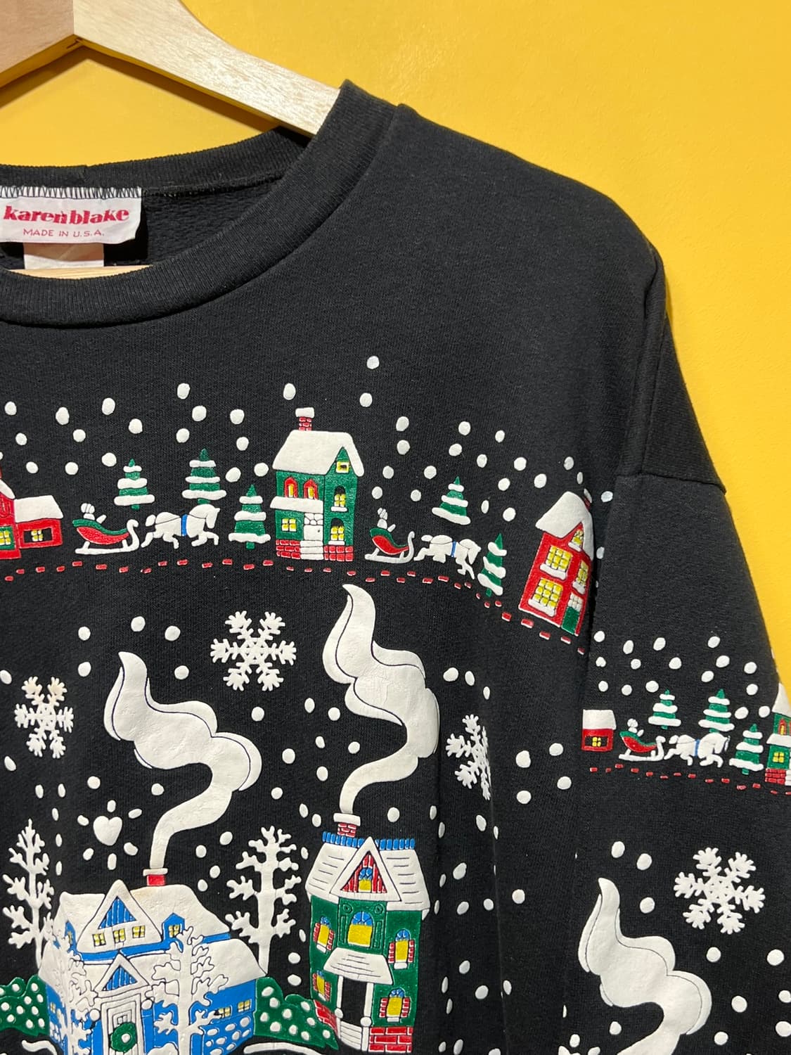 80s [L] 크리스마스 빌리지 그랜마 홀리데이 빈티지 스웻셔츠 상품이미지2