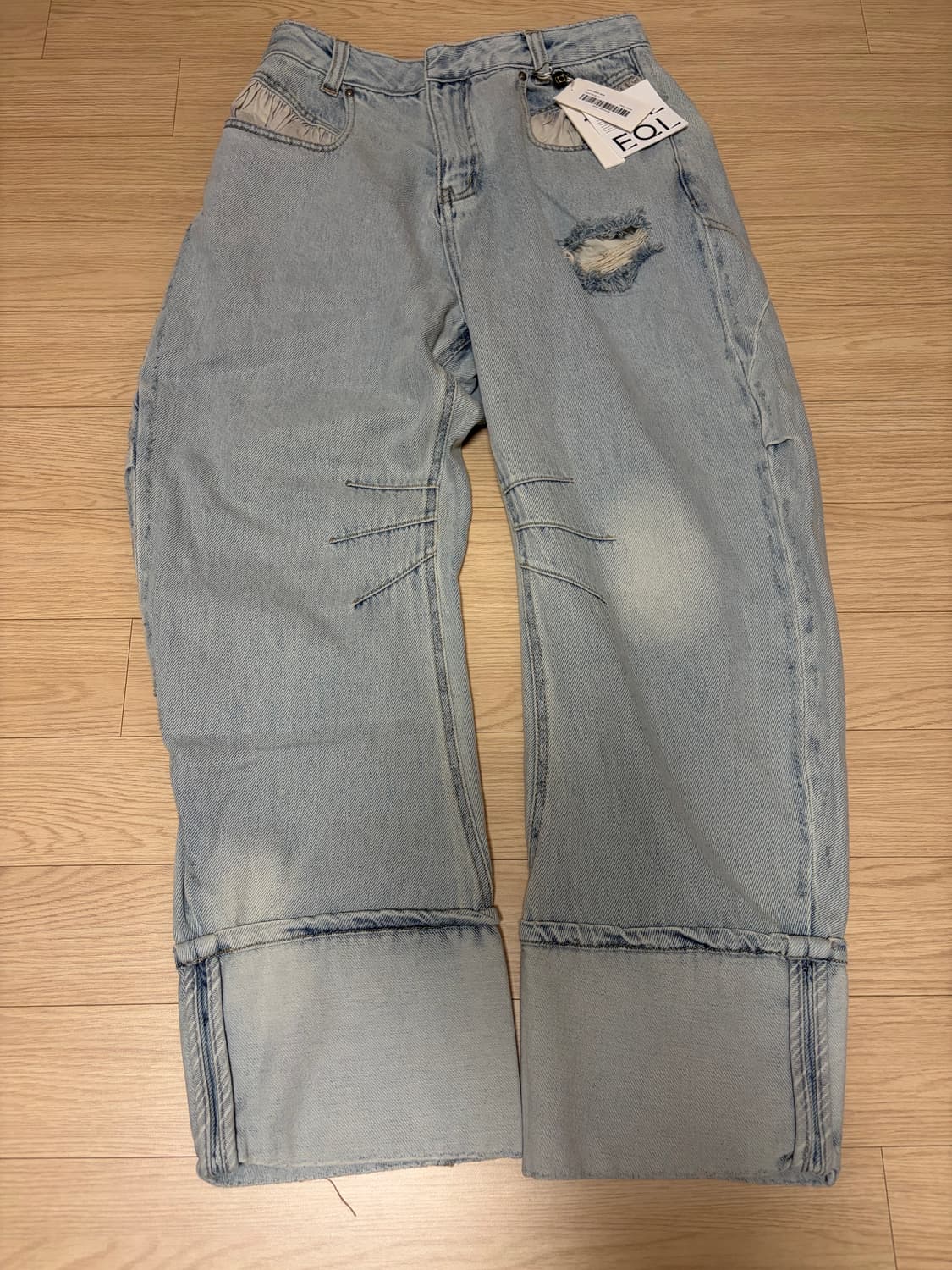LAZY DROP JEAN - LIGHT BLUE 상품이미지3